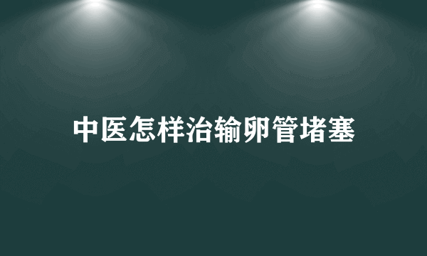 中医怎样治输卵管堵塞