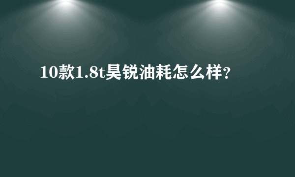 10款1.8t昊锐油耗怎么样？