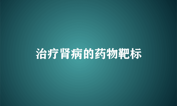 治疗肾病的药物靶标