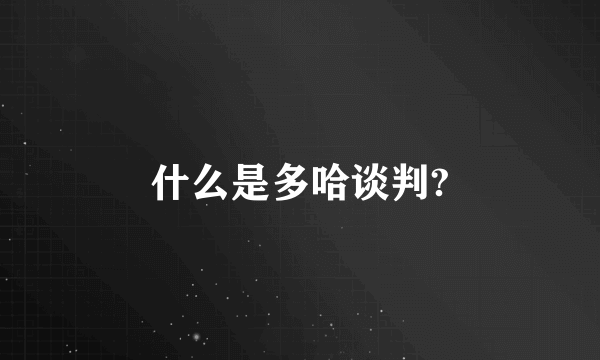 什么是多哈谈判?