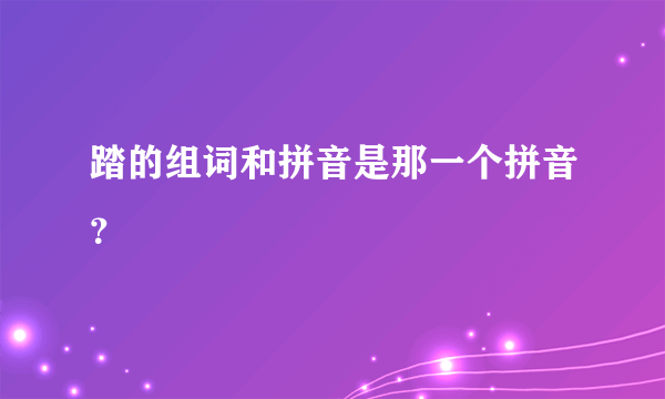 踏的组词和拼音是那一个拼音？