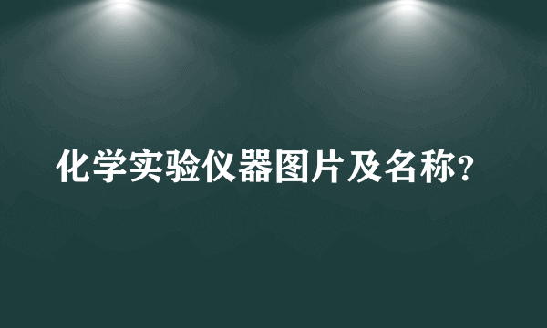 化学实验仪器图片及名称？