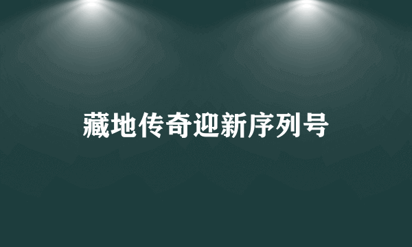 藏地传奇迎新序列号