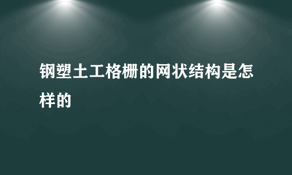 钢塑土工格栅的网状结构是怎样的