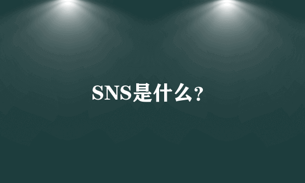 SNS是什么？