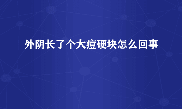 外阴长了个大痘硬块怎么回事