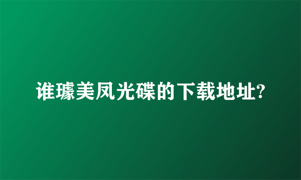 谁璩美凤光碟的下载地址?