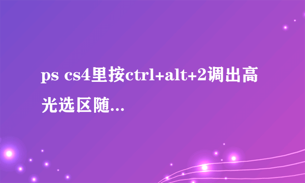 ps cs4里按ctrl+alt+2调出高光选区随后怎么填充颜色