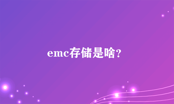 emc存储是啥？