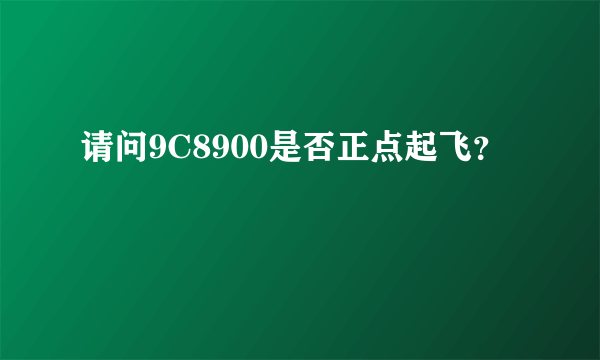 请问9C8900是否正点起飞？