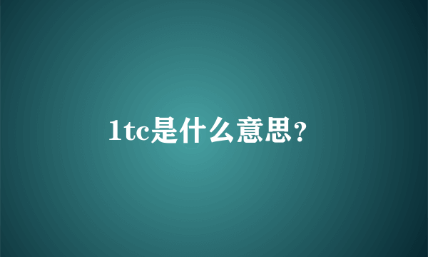 1tc是什么意思？