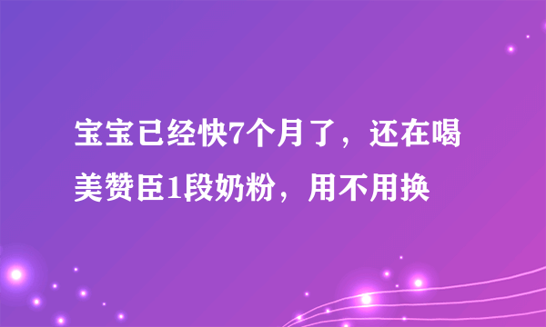 宝宝已经快7个月了，还在喝美赞臣1段奶粉，用不用换