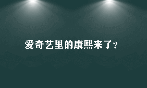 爱奇艺里的康熙来了？