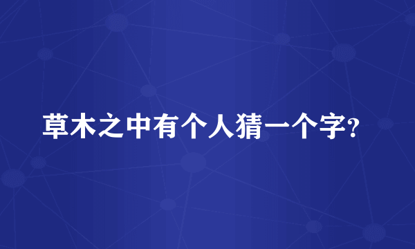 草木之中有个人猜一个字？