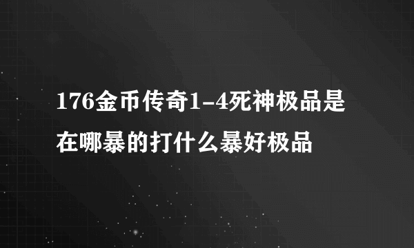 176金币传奇1-4死神极品是在哪暴的打什么暴好极品