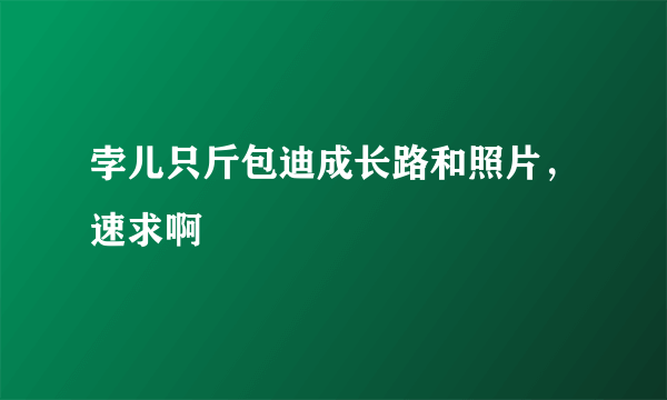 孛儿只斤包迪成长路和照片，速求啊