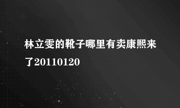 林立雯的靴子哪里有卖康熙来了20110120