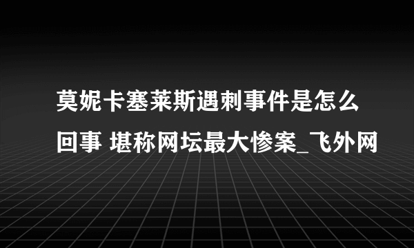 莫妮卡塞莱斯遇刺事件是怎么回事 堪称网坛最大惨案_飞外网