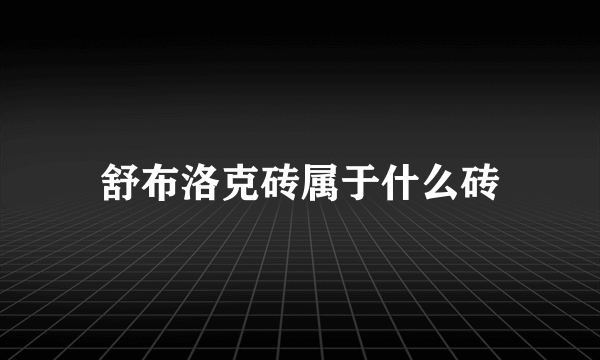 舒布洛克砖属于什么砖