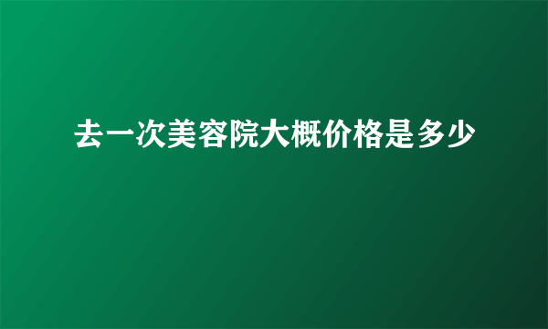 去一次美容院大概价格是多少