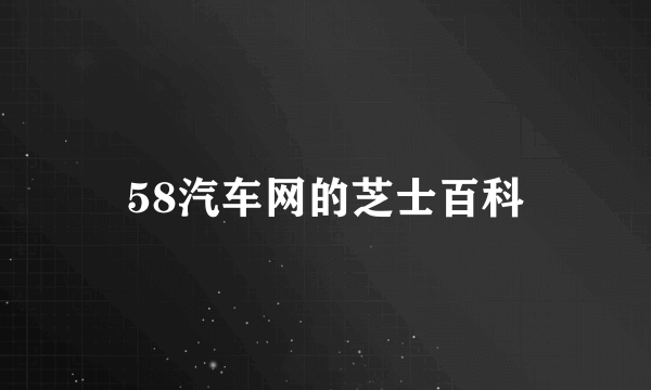 58汽车网的芝士百科