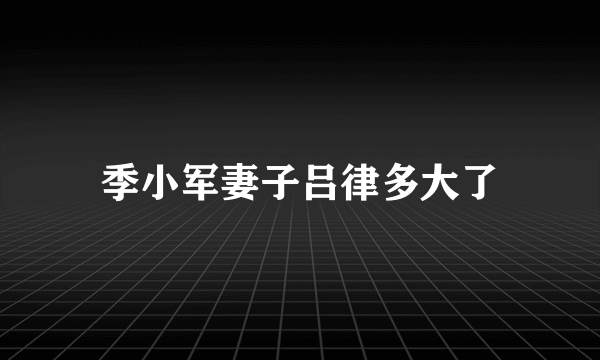 季小军妻子吕律多大了