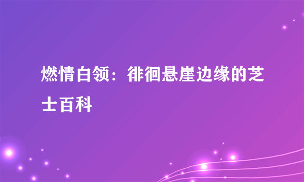 燃情白领：徘徊悬崖边缘的芝士百科