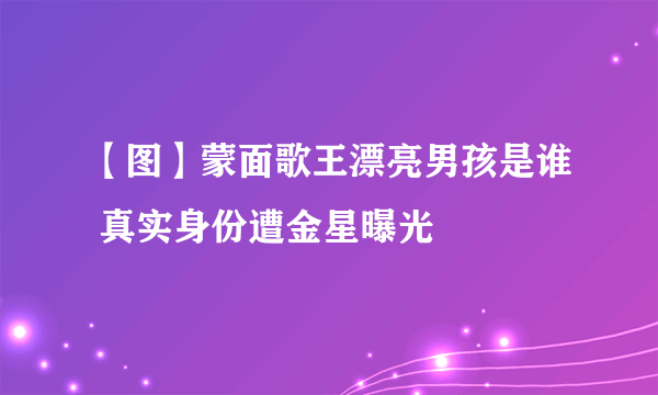 【图】蒙面歌王漂亮男孩是谁 真实身份遭金星曝光