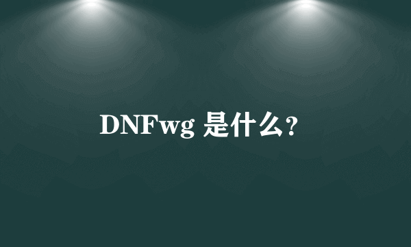 DNFwg 是什么？