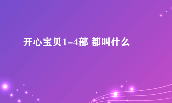 开心宝贝1-4部 都叫什么