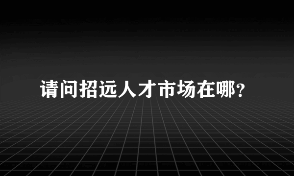 请问招远人才市场在哪？