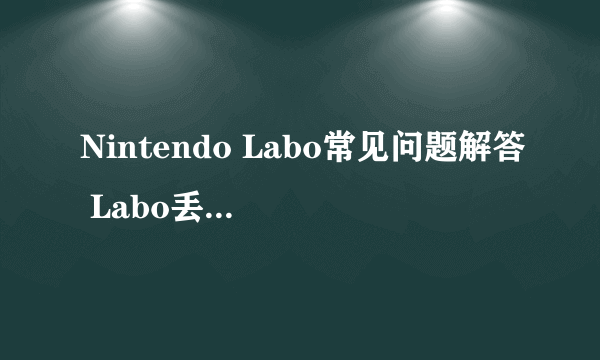 Nintendo Labo常见问题解答 Labo丢了怎么办