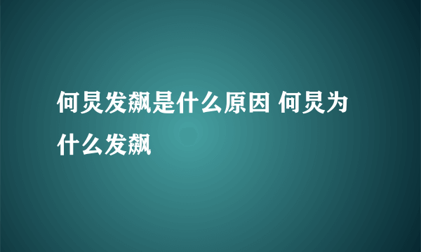 何炅发飙是什么原因 何炅为什么发飙