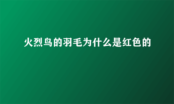 火烈鸟的羽毛为什么是红色的