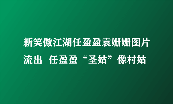 新笑傲江湖任盈盈袁姗姗图片流出  任盈盈“圣姑”像村姑