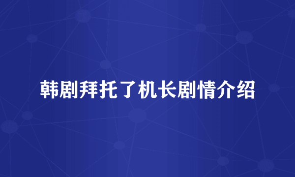 韩剧拜托了机长剧情介绍