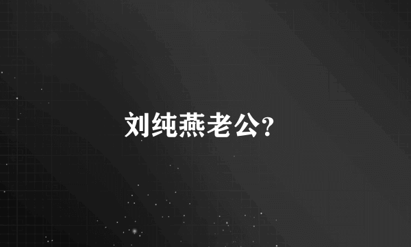 刘纯燕老公？