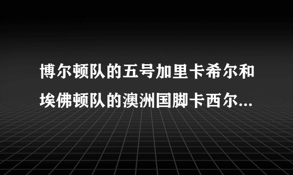 博尔顿队的五号加里卡希尔和埃佛顿队的澳洲国脚卡西尔是兄弟吗？