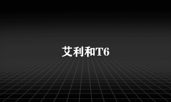 艾利和T6