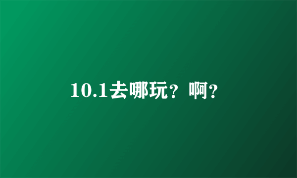 10.1去哪玩？啊？