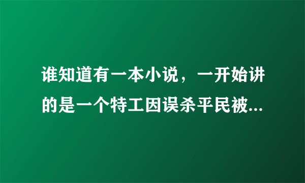 谁知道有一本小说，一开始讲的是一个特工因误杀平民被除名当保镖的。