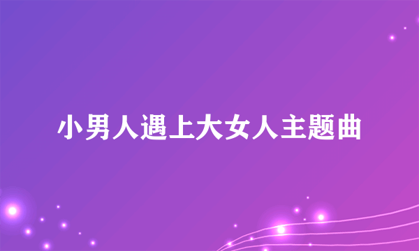 小男人遇上大女人主题曲