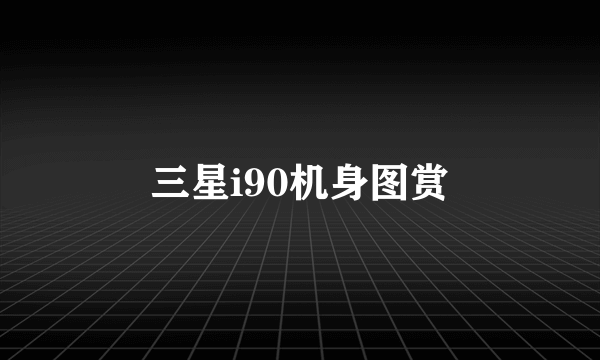 三星i90机身图赏