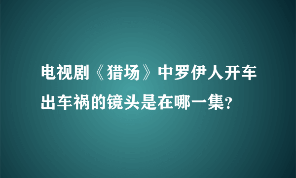 电视剧《猎场》中罗伊人开车出车祸的镜头是在哪一集？