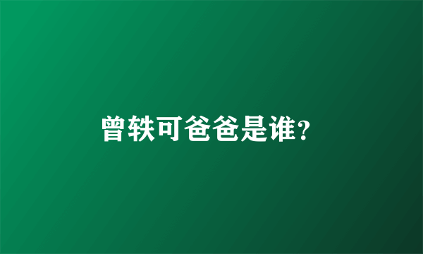 曾轶可爸爸是谁？