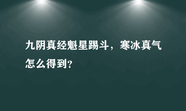 九阴真经魁星踢斗，寒冰真气怎么得到？