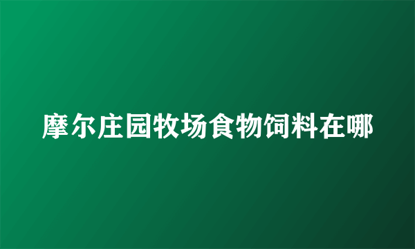 摩尔庄园牧场食物饲料在哪