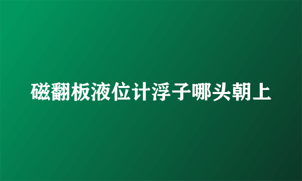 磁翻板液位计浮子哪头朝上