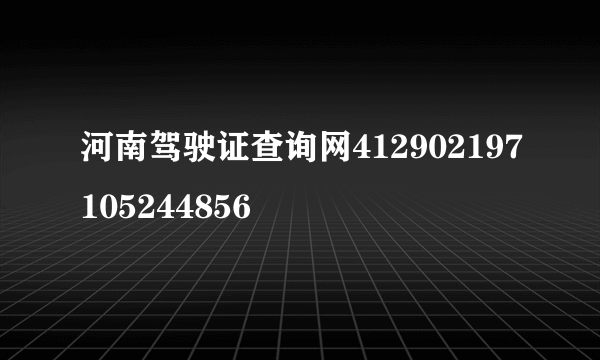 河南驾驶证查询网412902197105244856