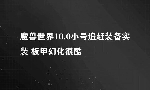 魔兽世界10.0小号追赶装备实装 板甲幻化很酷